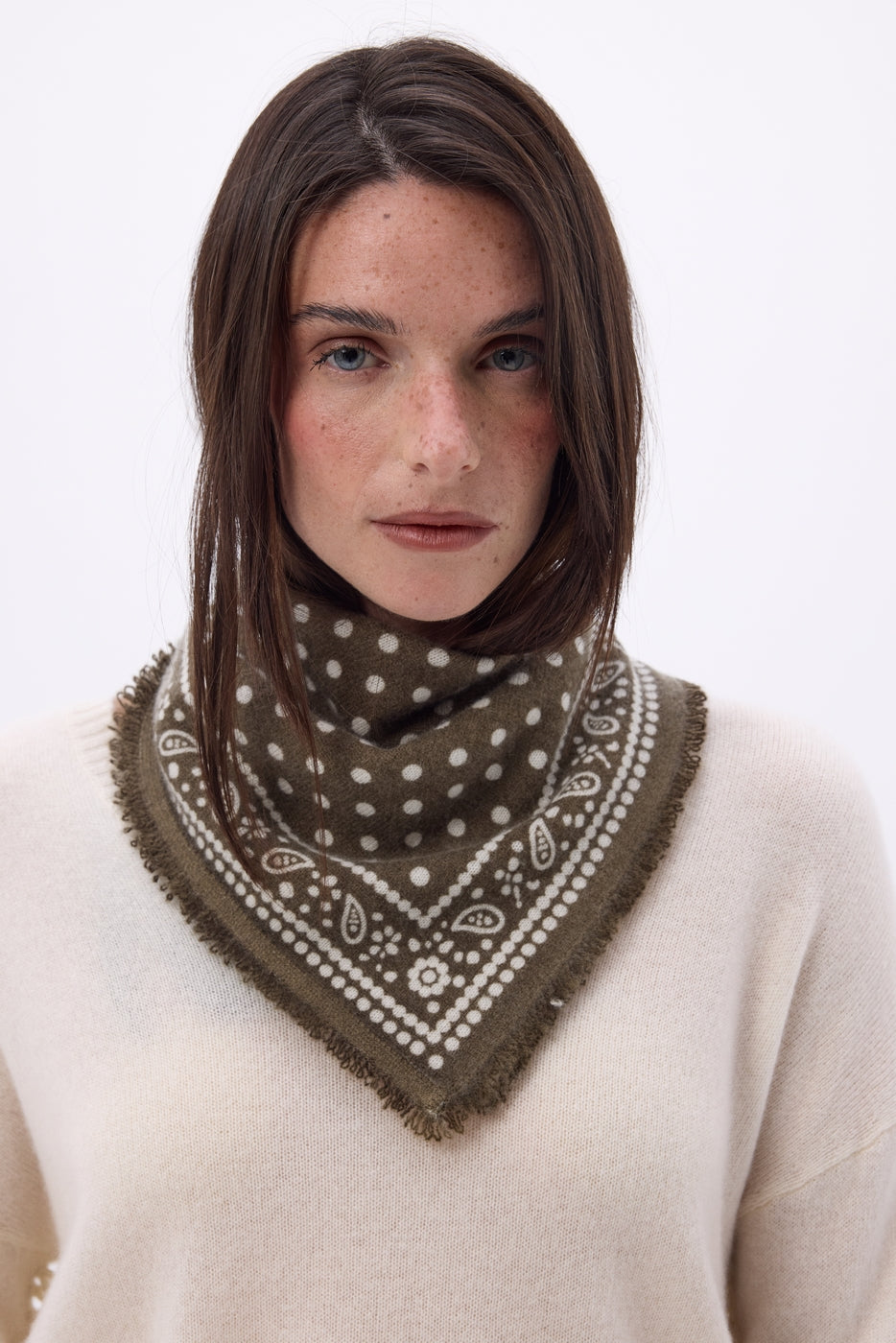 Small Dotty Bandana - Heather Khaki - Women