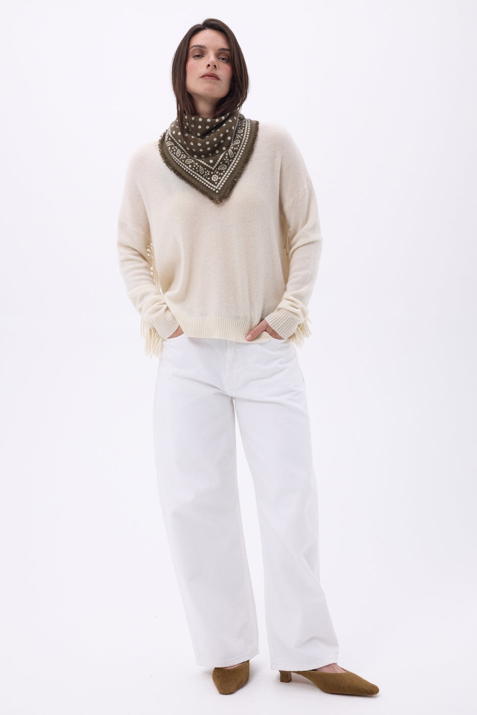 Small Dotty Bandana - Heather Khaki - Women