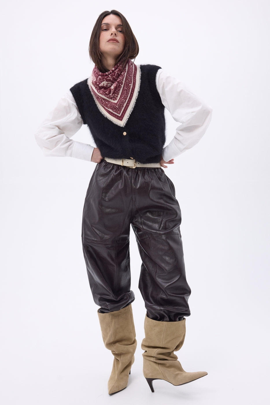 Petit Bandana Grande Serre - Bordeaux - Femme