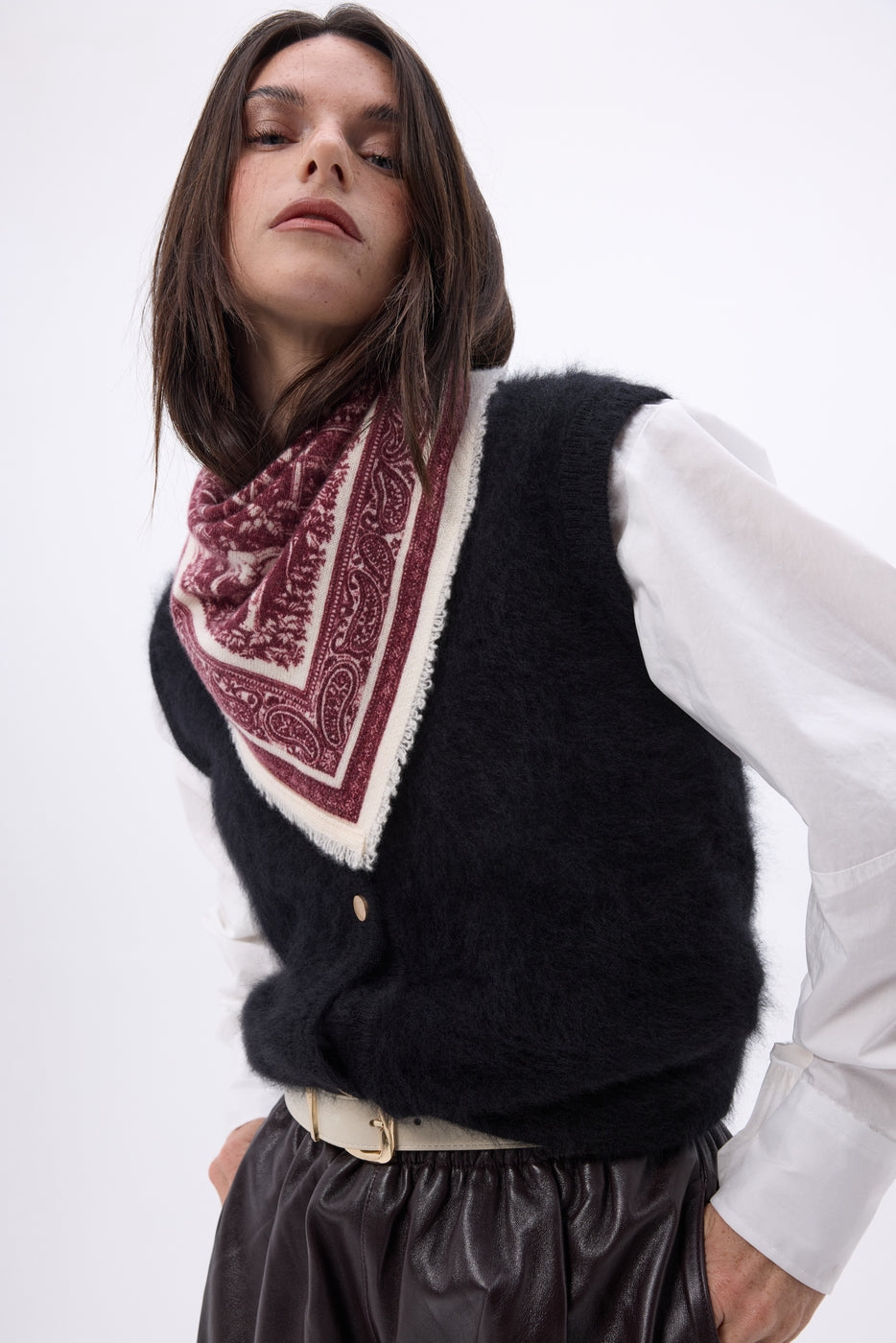 Petit Bandana Grande Serre - Bordeaux - Femme