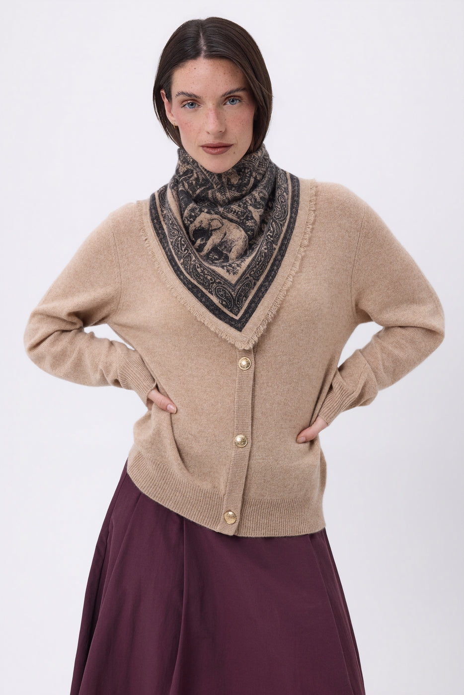 Petit Bandana Grande Serre - Beige Creme - Femme