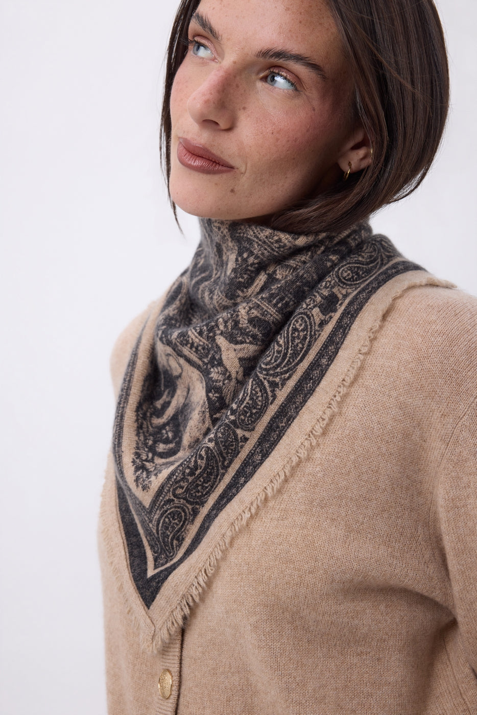 Petit Bandana Grande Serre - Beige Creme - Femme
