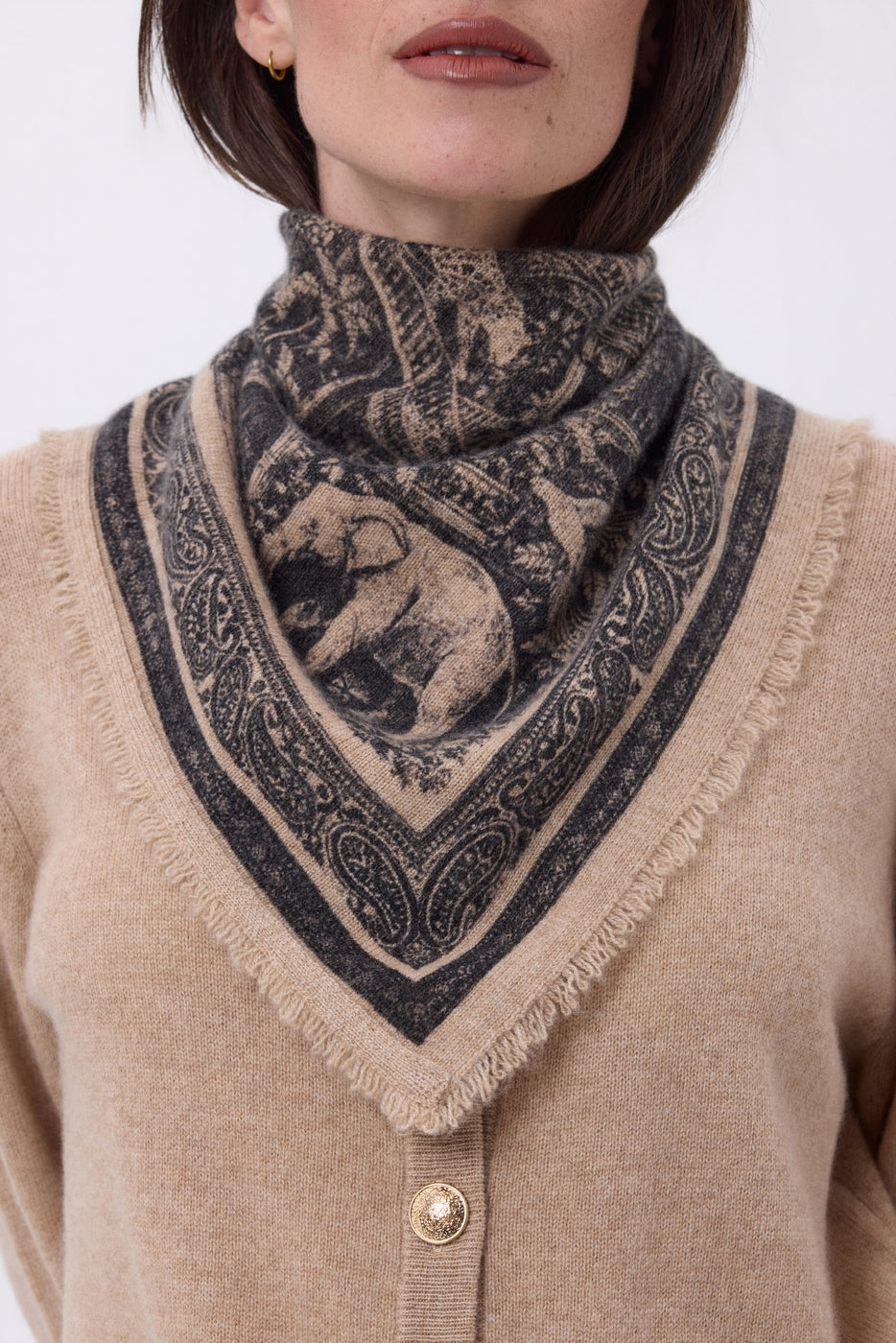 Petit Bandana Grande Serre - Beige Creme - Femme
