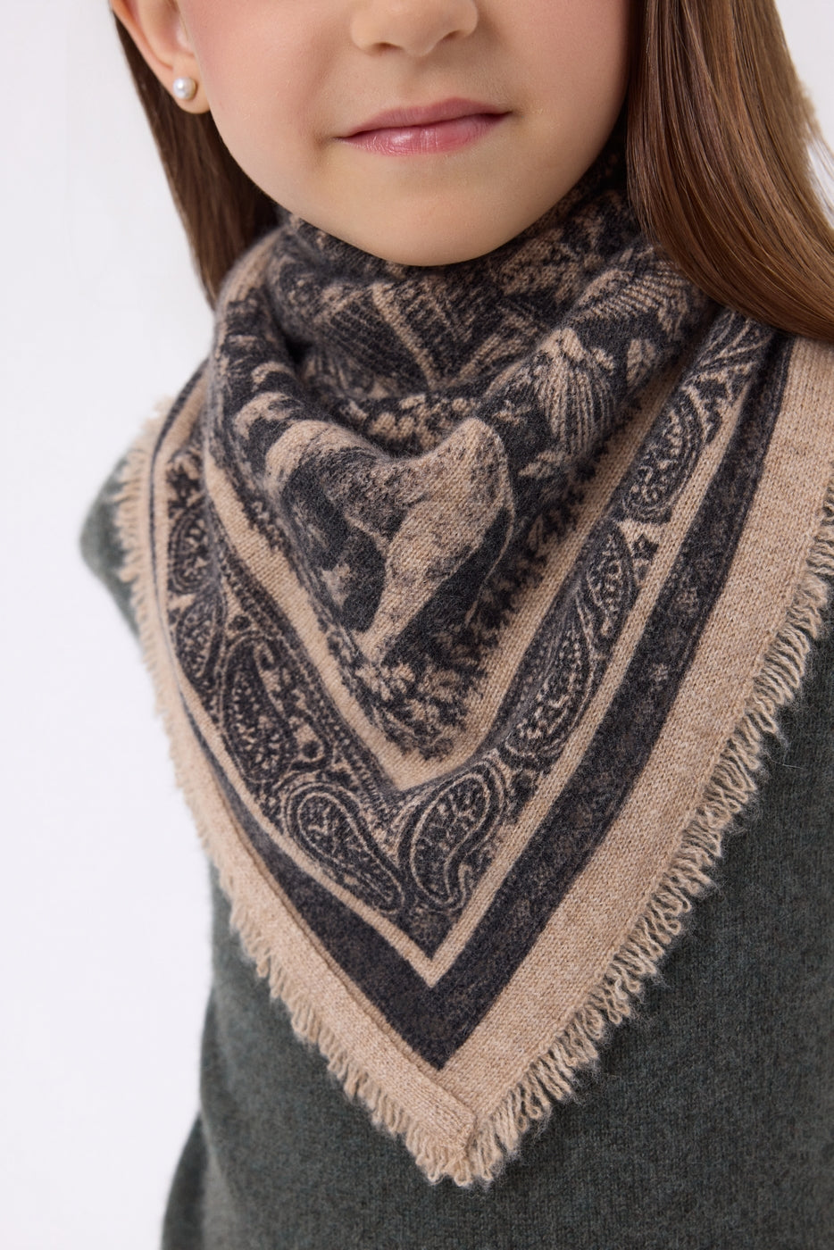 Small Grande Serre Bandana - Cream Beige - Kids