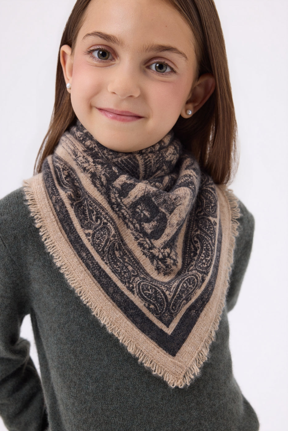 Small Grande Serre Bandana - Cream Beige - Kids