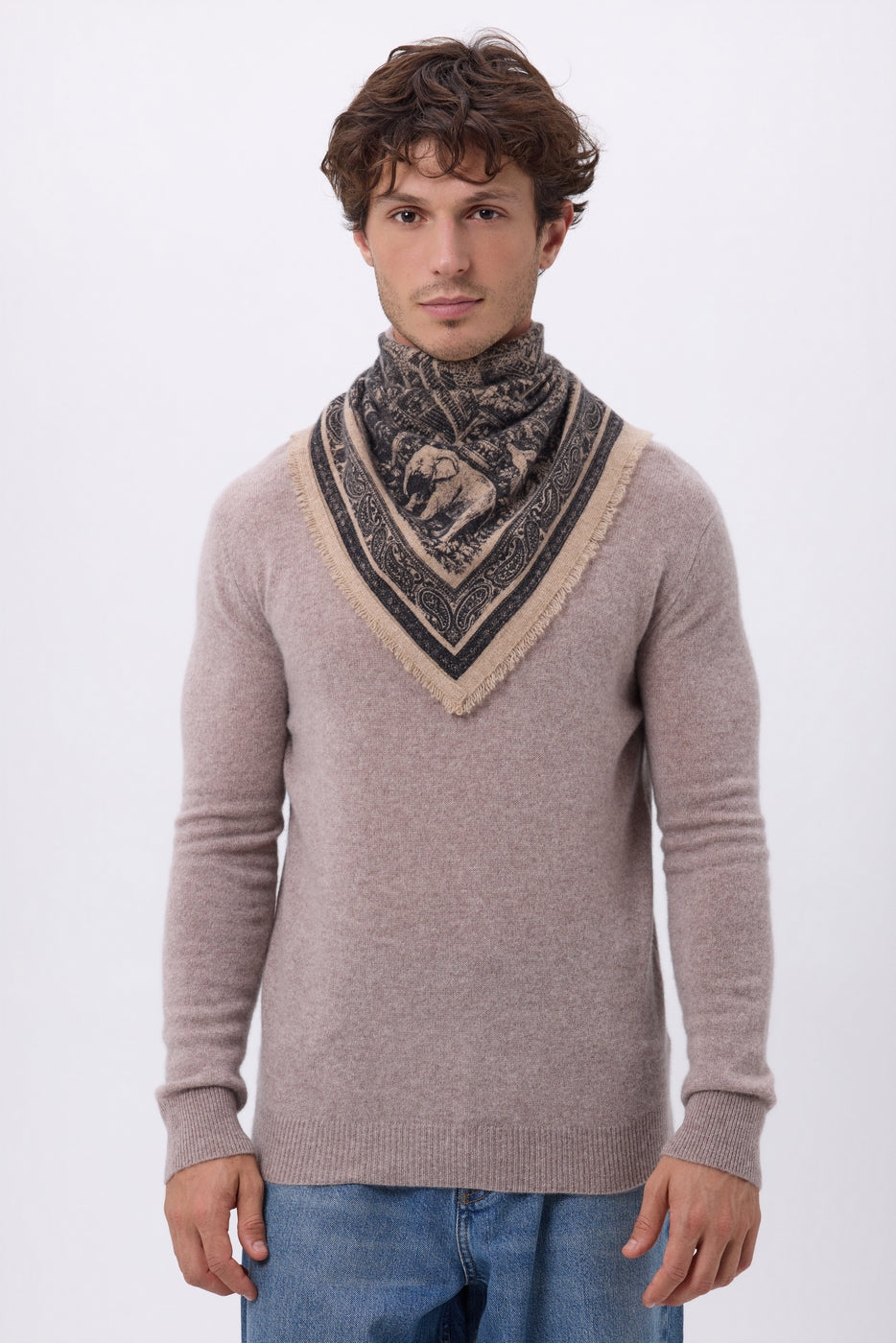 Small Grande Serre Bandana - Cream Beige - Men