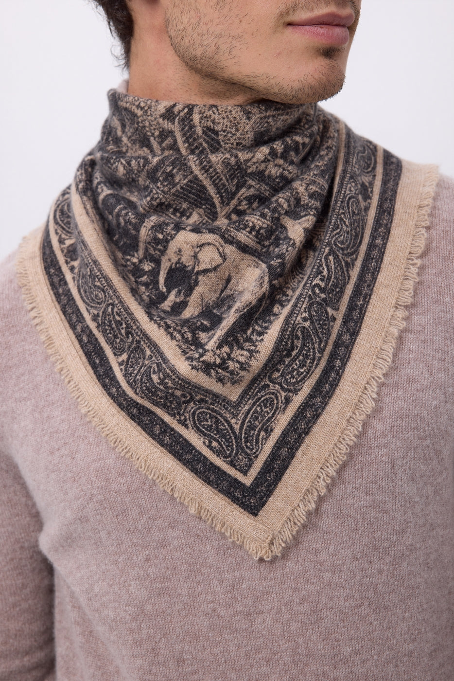 Small Grande Serre Bandana - Cream Beige - Men