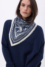 Bandana pequeño Grande Serre - Azul marino - Mujer