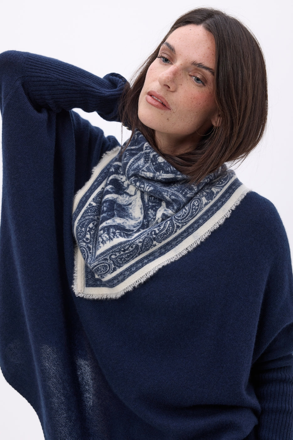 Bandana pequeño Grande Serre - Azul marino - Mujer