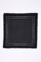 BANDANA/SMALL HERITAGE GROCHY/BLACK/ECOPAPER-M-54*54CM