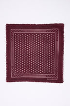 Kleine Bandana Heritage Stippen - Bordeaux Wit - Dames