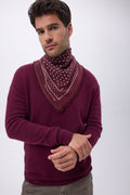 Kleine Bandana Heritage Pois - Bordeaux Wit - Heren