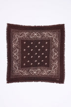 Small PRESLEY Bandana - Brown White - Women - 100% Cashmere