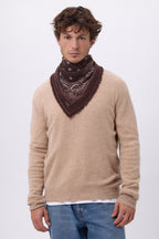 Bandana pequeño Presley - Marrón Blanco - Hombre