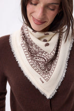 Petit Bandana Presley - Blanc Marron - Femme