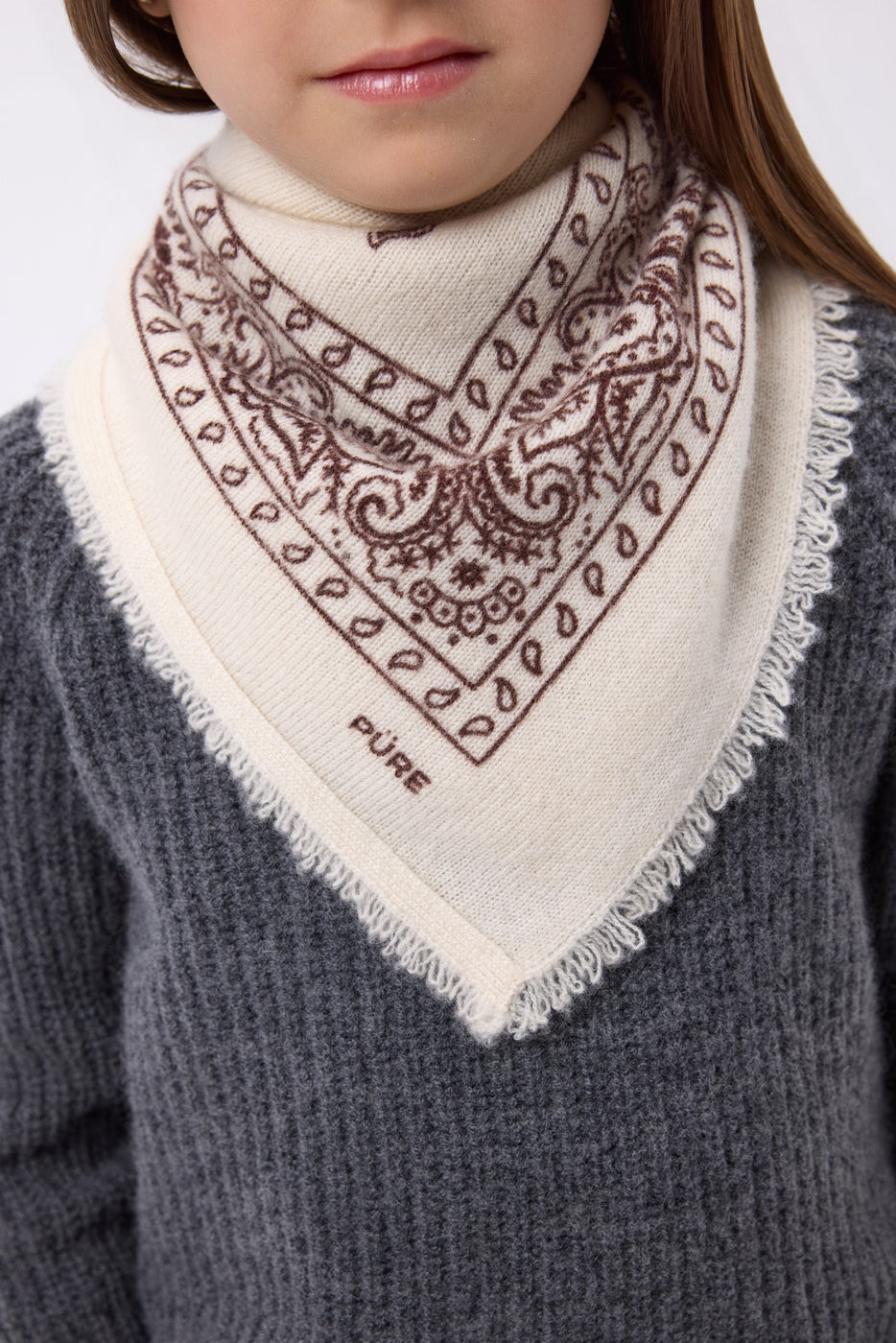 Petit Bandana Presley - Blanc Marron - Enfant