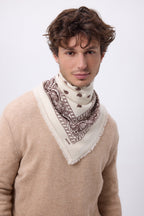 Petit Bandana Presley - Blanc Marron - Homme