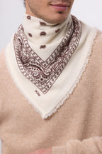 Petit Bandana Presley - Blanc Marron - Homme