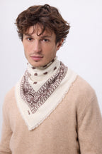 Petit Bandana Presley - Blanc Marron - Homme