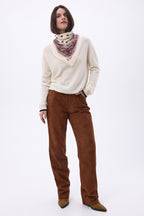 Petit Bandana Presley - Blanc Burgundy - Femme