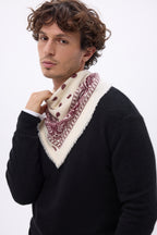 Bandana pequeño Presley - Blanco burdeos - Hombre