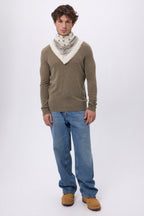 Small Presley Bandana - White Heather Khaki - Men