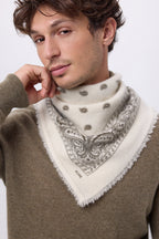 Small Presley Bandana - White Heather Khaki - Men