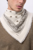 Small Presley Bandana - White Heather Khaki - Men