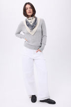 Petit Bandana Presley - Blanc Bleu Marine - Femme