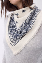Petit Bandana Presley - Blanc Bleu Marine - Femme