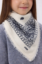 Small Presley Bandana - White Navy Blue - Kids