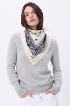 Petit Bandana Presley - Blanc Bleu Marine - Femme