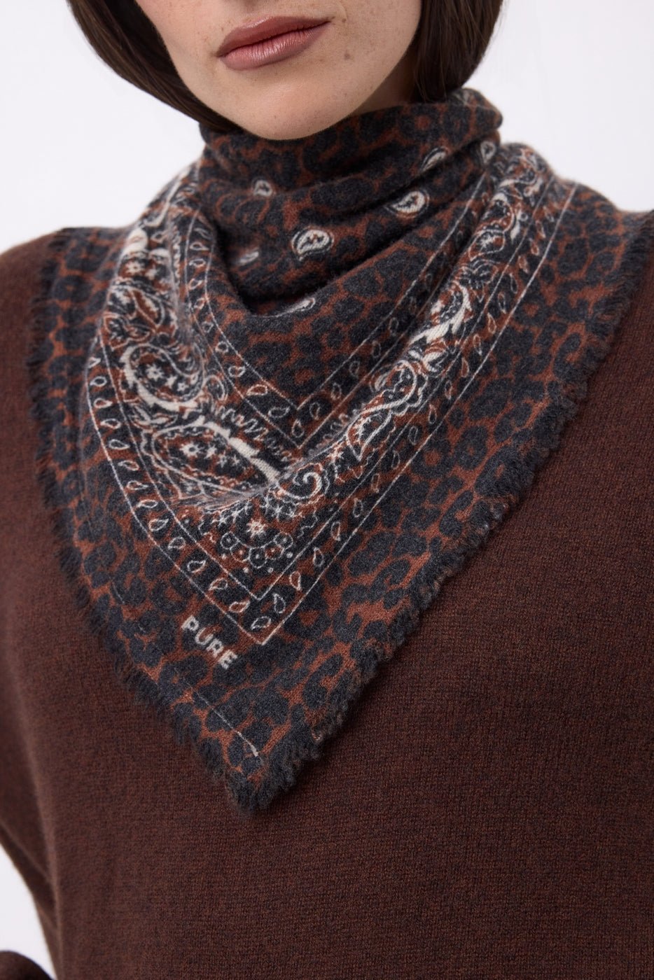 Bandana pequeño Presley - Leopardo blanco - Mujer