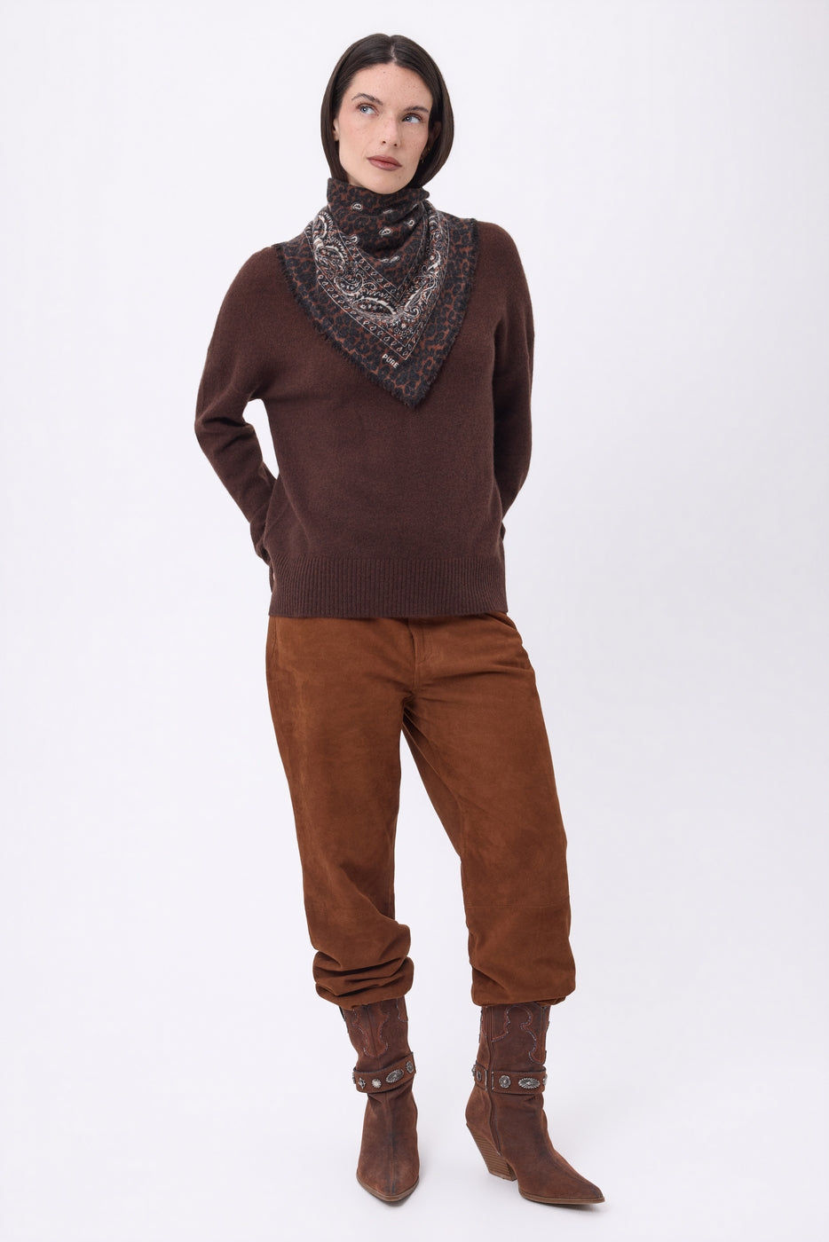 Bandana pequeño Presley - Leopardo blanco - Mujer