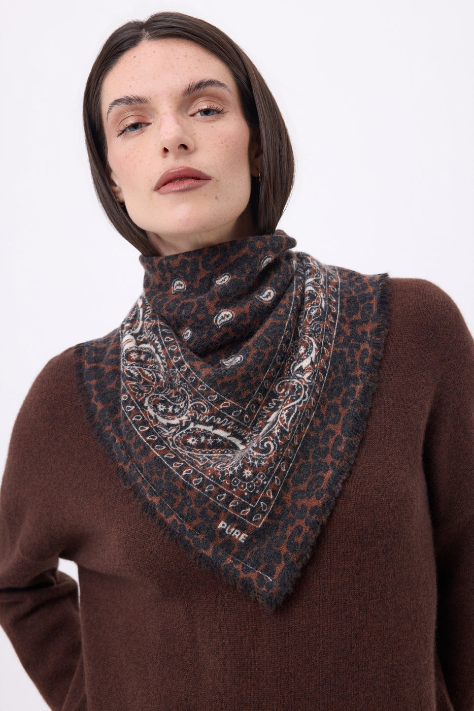 Bandana pequeño Presley - Leopardo blanco - Mujer