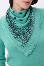 Petit Bandana Presley - Vert Pastel Noir - Femme