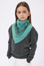 Small Presley Bandana - Pastel Green Black - Kids
