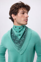 Petit Bandana Presley - Vert Pastel Noir - Homme