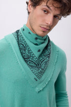 Petit Bandana Presley - Vert Pastel Noir - Homme