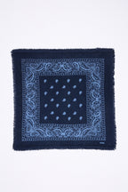 Piccola Bandana Presley - Blu Marino Celeste - Uomo - 100% Cashmere