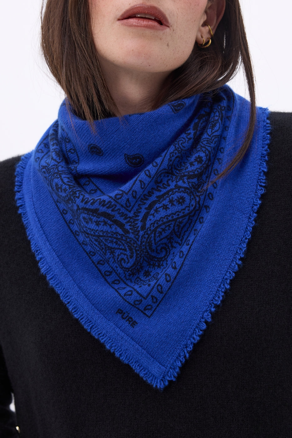 Bandana pequeño Presley - Azul rey negro - Mujer