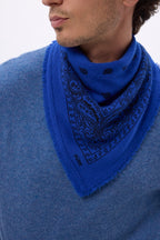 Petit Bandana Presley - Bleu Roi Noir - Homme