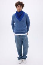Petit Bandana Presley - Bleu Roi Noir - Homme