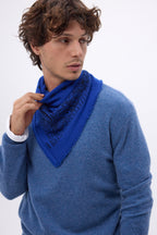 Petit Bandana Presley - Bleu Roi Noir - Homme