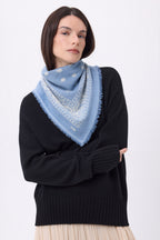 Petit Bandana Presley - Bleu Clair Blanc - Femme