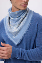Small Presley Bandana - Light Blue White - Men