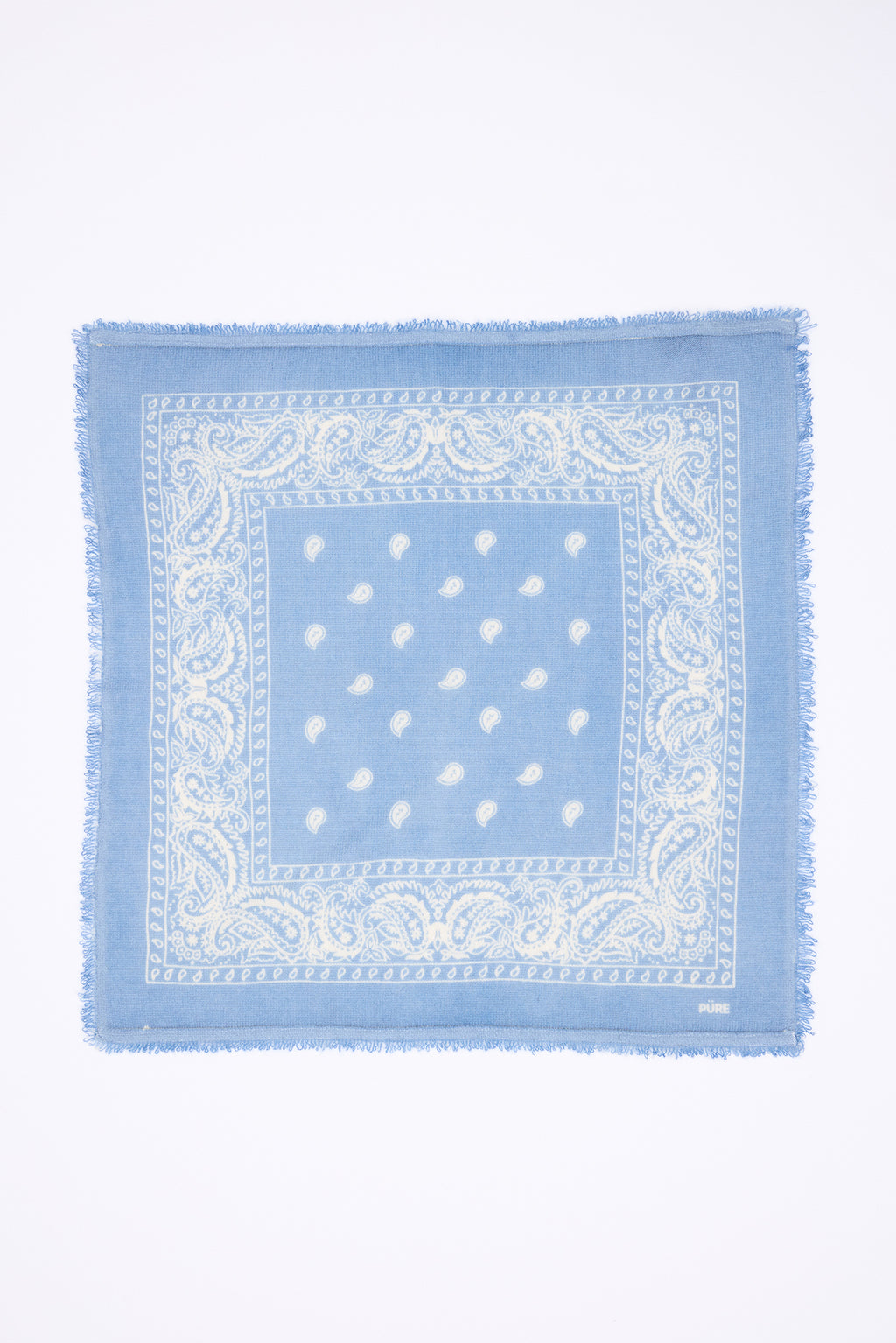 Piccola Bandana Presley - Celeste Bianco - Uomo - 100% Cashmere