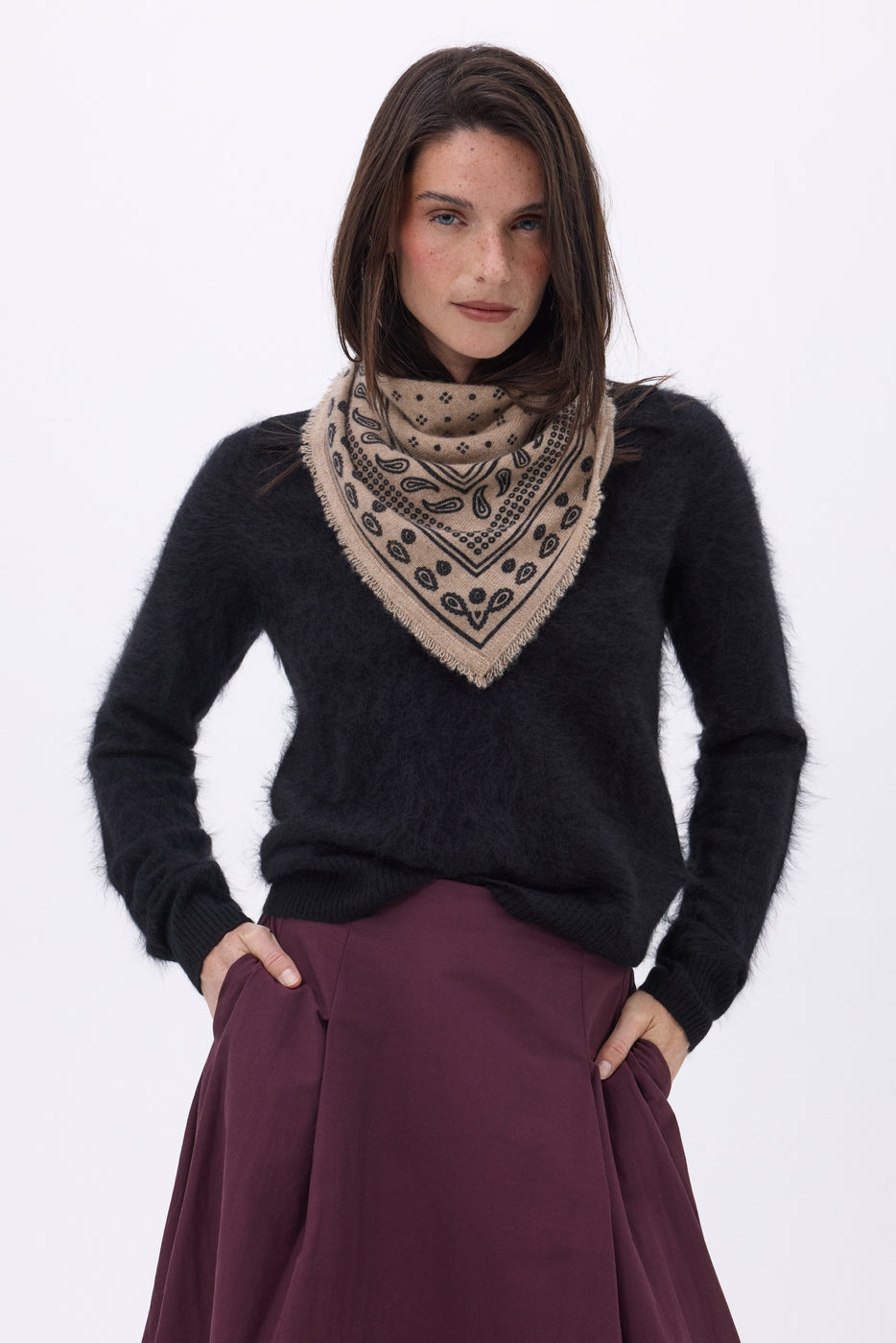Bandana pequeño Quantico - Beige crema - Mujer