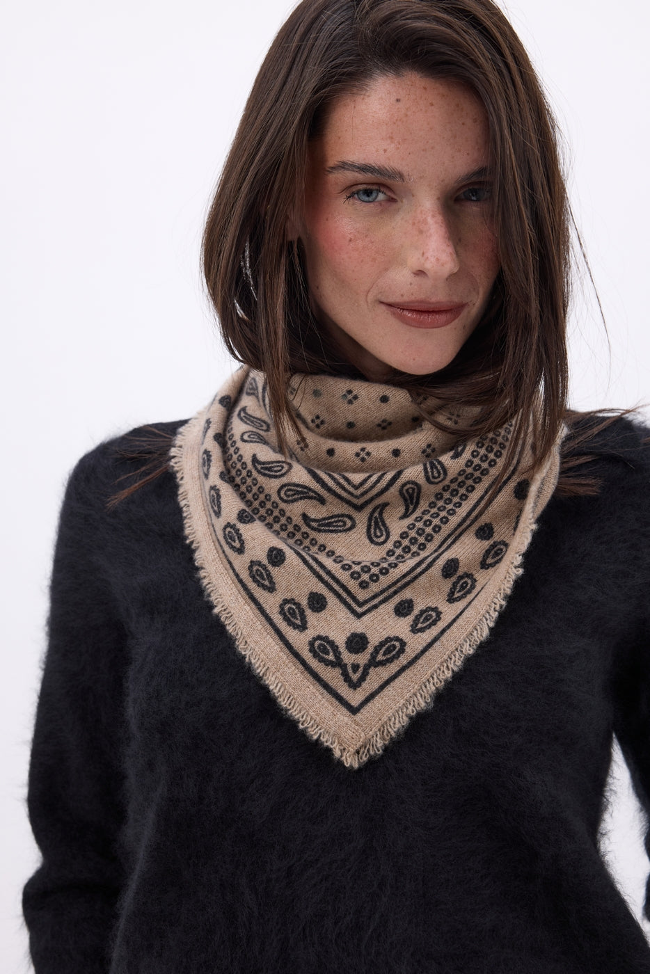 Bandana pequeño Quantico - Beige crema - Mujer