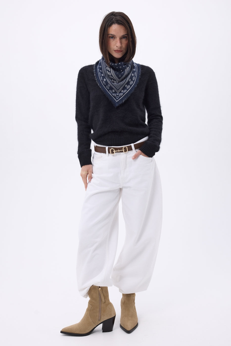 Petit Bandana Quantico - Bleu Marine - Femme